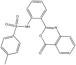 4-methyl-N-[2-(4-oxo-4H-3,1-benzoxazin-2-yl)phenyl]benzenesulfonamide Structure