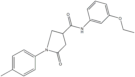  N-(3-ethoxyphenyl)-1-(4-methylphenyl)-5-oxo-3-pyrrolidinecarboxamide