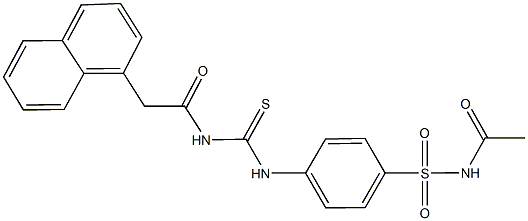 N-acetyl-4-({[(1-naphthylacetyl)amino]carbothioyl}amino)benzenesulfonamide Struktur