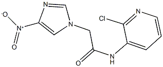 N-(2-chloro-3-pyridinyl)-2-{4-nitro-1H-imidazol-1-yl}acetamide Struktur