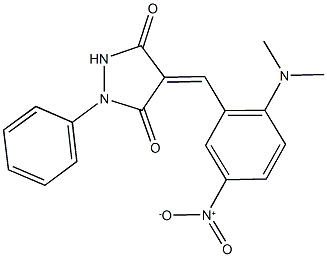 4-{2-(dimethylamino)-5-nitrobenzylidene}-1-phenyl-3,5-pyrazolidinedione Struktur