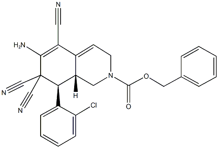 benzyl 6-amino-8-(2-chlorophenyl)-5,7,7-tricyano-3,7,8,8a-tetrahydro-2(1H)-isoquinolinecarboxylate