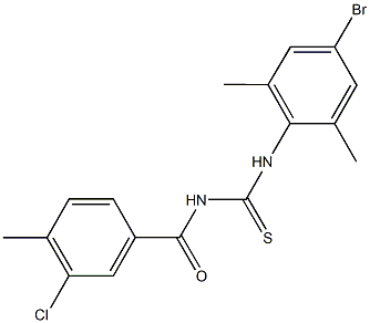 N-(4-bromo-2,6-dimethylphenyl)-N'-(3-chloro-4-methylbenzoyl)thiourea Structure