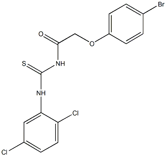 N-[(4-bromophenoxy)acetyl]-N'-(2,5-dichlorophenyl)thiourea Struktur