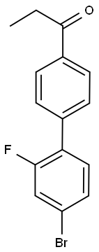 1-(4'-bromo-2'-fluoro[1,1'-biphenyl]-4-yl)-1-propanone,,结构式
