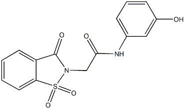 2-(1,1-dioxido-3-oxo-1,2-benzisothiazol-2(3H)-yl)-N-(3-hydroxyphenyl)acetamide Structure