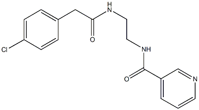 N-(2-{[2-(4-chlorophenyl)acetyl]amino}ethyl)nicotinamide Struktur