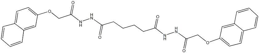 2-(2-naphthyloxy)-N'-(6-{2-[(2-naphthyloxy)acetyl]hydrazino}-6-oxohexanoyl)acetohydrazide 化学構造式