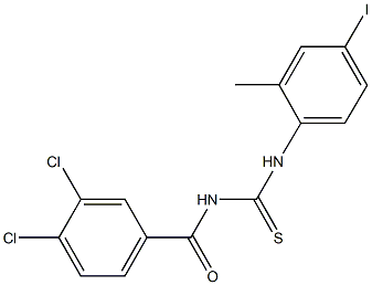 N-(3,4-dichlorobenzoyl)-N'-(4-iodo-2-methylphenyl)thiourea Structure