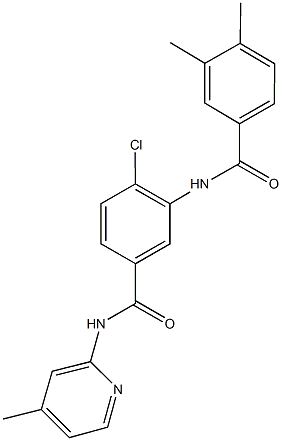 4-chloro-3-[(3,4-dimethylbenzoyl)amino]-N-(4-methyl-2-pyridinyl)benzamide