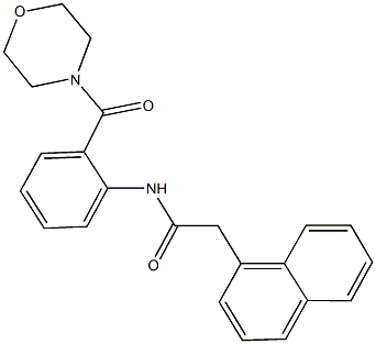 N-[2-(4-morpholinylcarbonyl)phenyl]-2-(1-naphthyl)acetamide Structure