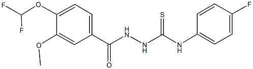 2-[4-(difluoromethoxy)-3-methoxybenzoyl]-N-(4-fluorophenyl)hydrazinecarbothioamide Structure
