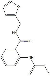 N-(2-furylmethyl)-2-(propionylamino)benzamide Struktur
