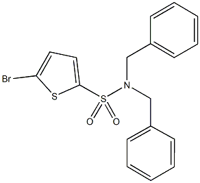 N,N-dibenzyl-5-bromo-2-thiophenesulfonamide Structure