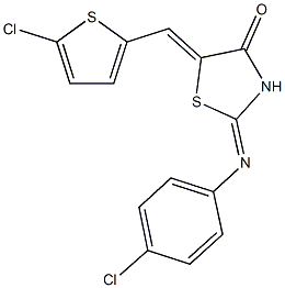  2-[(4-chlorophenyl)imino]-5-[(5-chloro-2-thienyl)methylene]-1,3-thiazolidin-4-one