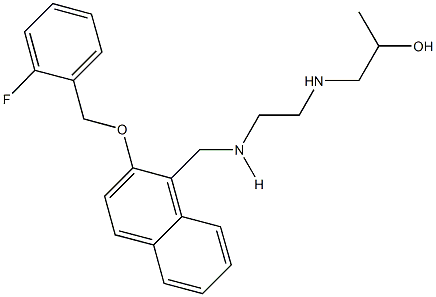 1-({2-[({2-[(2-fluorobenzyl)oxy]-1-naphthyl}methyl)amino]ethyl}amino)-2-propanol,,结构式