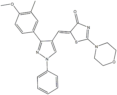  5-{[3-(4-methoxy-3-methylphenyl)-1-phenyl-1H-pyrazol-4-yl]methylene}-2-(4-morpholinyl)-1,3-thiazol-4(5H)-one