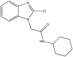 2-(2-chloro-1H-benzimidazol-1-yl)-N-cyclohexylacetamide Structure