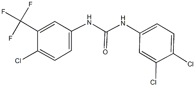 N-[4-chloro-3-(trifluoromethyl)phenyl]-N'-(3,4-dichlorophenyl)urea Structure