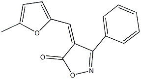 4-[(5-methyl-2-furyl)methylene]-3-phenyl-5(4H)-isoxazolone Struktur