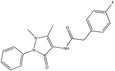 N-(1,5-dimethyl-3-oxo-2-phenyl-2,3-dihydro-1H-pyrazol-4-yl)-2-(4-fluorophenyl)acetamide Structure