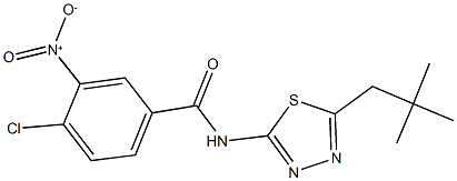 4-chloro-3-nitro-N-(5-neopentyl-1,3,4-thiadiazol-2-yl)benzamide 结构式