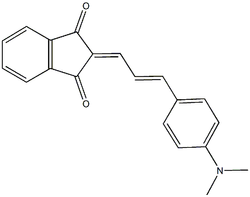 2-{3-[4-(dimethylamino)phenyl]-2-propenylidene}-1H-indene-1,3(2H)-dione Struktur