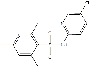 N-(5-chloro-2-pyridinyl)-2,4,6-trimethylbenzenesulfonamide 化学構造式