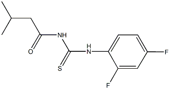 N-(2,4-difluorophenyl)-N'-(3-methylbutanoyl)thiourea Structure