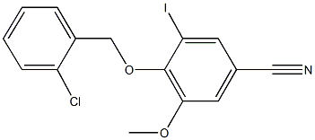  4-[(2-chlorobenzyl)oxy]-3-iodo-5-methoxybenzonitrile