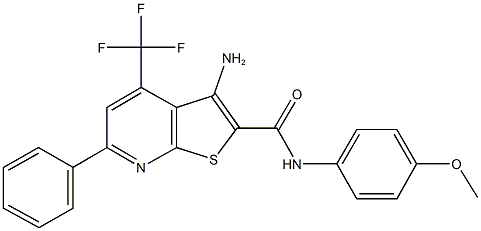 3-amino-N-(4-methoxyphenyl)-6-phenyl-4-(trifluoromethyl)thieno[2,3-b]pyridine-2-carboxamide|