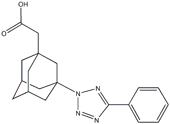 [3-(5-phenyl-2H-tetraazol-2-yl)-1-adamantyl]acetic acid Struktur