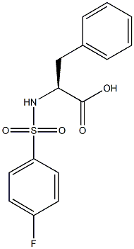 N-[(4-fluorophenyl)sulfonyl]phenylalanine 化学構造式