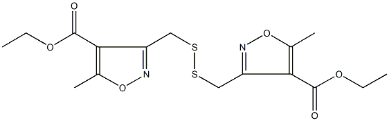 ethyl 3-[({[4-(ethoxycarbonyl)-5-methyl-3-isoxazolyl]methyl}disulfanyl)methyl]-5-methyl-4-isoxazolecarboxylate 化学構造式