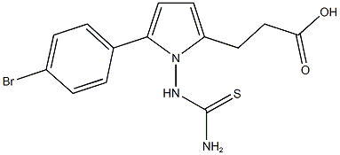 3-[1-[(aminocarbothioyl)amino]-5-(4-bromophenyl)-1H-pyrrol-2-yl]propanoic acid Structure