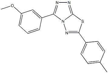 methyl 3-[6-(4-methylphenyl)[1,2,4]triazolo[3,4-b][1,3,4]thiadiazol-3-yl]phenyl ether Structure