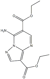 diethyl 7-aminopyrazolo[1,5-a]pyrimidine-3,6-dicarboxylate,,结构式