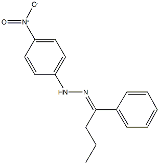 1-phenylbutan-1-one {4-nitrophenyl}hydrazone Struktur