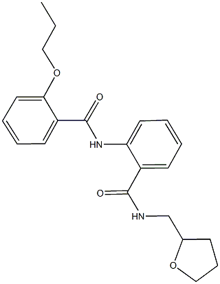 2-[(2-propoxybenzoyl)amino]-N-(tetrahydro-2-furanylmethyl)benzamide 结构式