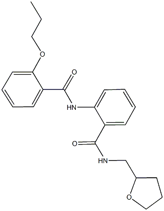 2-[(2-propoxybenzoyl)amino]-N-(tetrahydro-2-furanylmethyl)benzamide 化学構造式