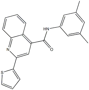 N-(3,5-dimethylphenyl)-2-(2-thienyl)-4-quinolinecarboxamide 化学構造式