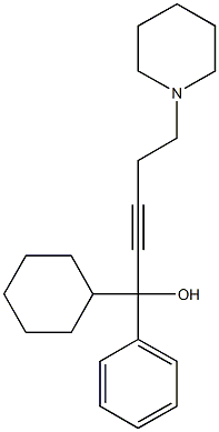 1-cyclohexyl-1-phenyl-5-(1-piperidinyl)-2-pentyn-1-ol Structure