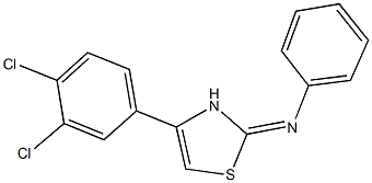 N-(4-(3,4-dichlorophenyl)-1,3-thiazol-2(3H)-ylidene)-N-phenylamine Structure