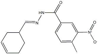 N'-(3-cyclohexen-1-ylmethylene)-3-nitro-4-methylbenzohydrazide Struktur
