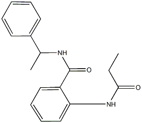 N-(1-phenylethyl)-2-(propionylamino)benzamide Structure