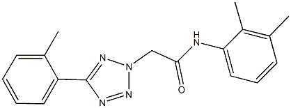 N-(2,3-dimethylphenyl)-2-[5-(2-methylphenyl)-2H-tetraazol-2-yl]acetamide,,结构式