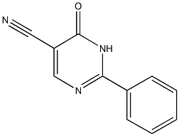 4-hydroxy-2-phenyl-5-pyrimidinecarbonitrile 化学構造式