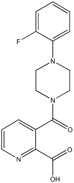 3-{[4-(2-fluorophenyl)-1-piperazinyl]carbonyl}-2-pyridinecarboxylic acid Structure
