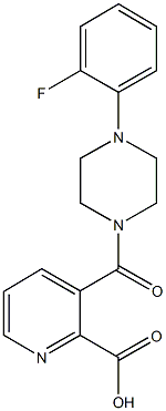 3-{[4-(2-fluorophenyl)-1-piperazinyl]carbonyl}-2-pyridinecarboxylic acid 结构式