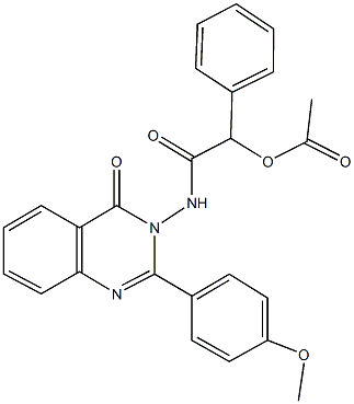 2-[(2-(4-methoxyphenyl)-4-oxoquinazolin-3(4H)-yl)amino]-2-oxo-1-phenylethyl acetate Structure